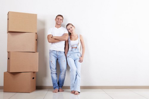 Commercial moving team planning a relocation in Belsize Park