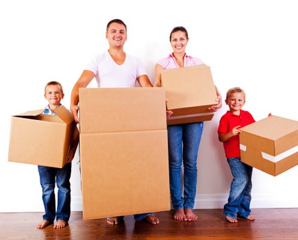 Removal team preparing items for a move in Belsize Park