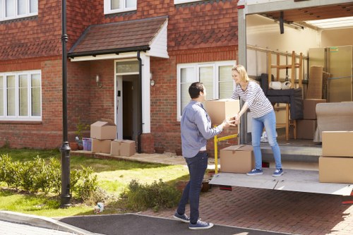 Movers preparing a local home move in Belsize Park