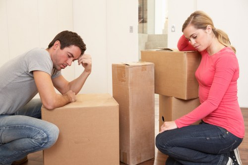 Unpacking boxes in a new Belsizepark home