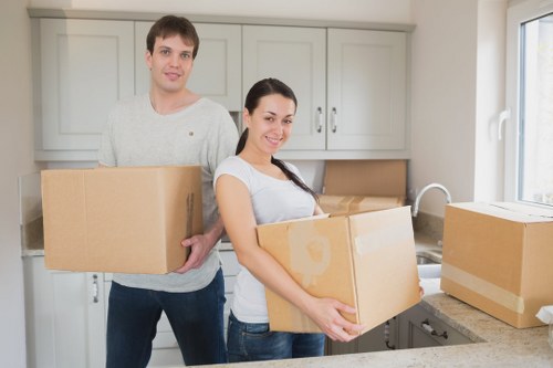 Professional movers handling a residential relocation in Belsize Park
